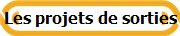 Les projets de sorties 